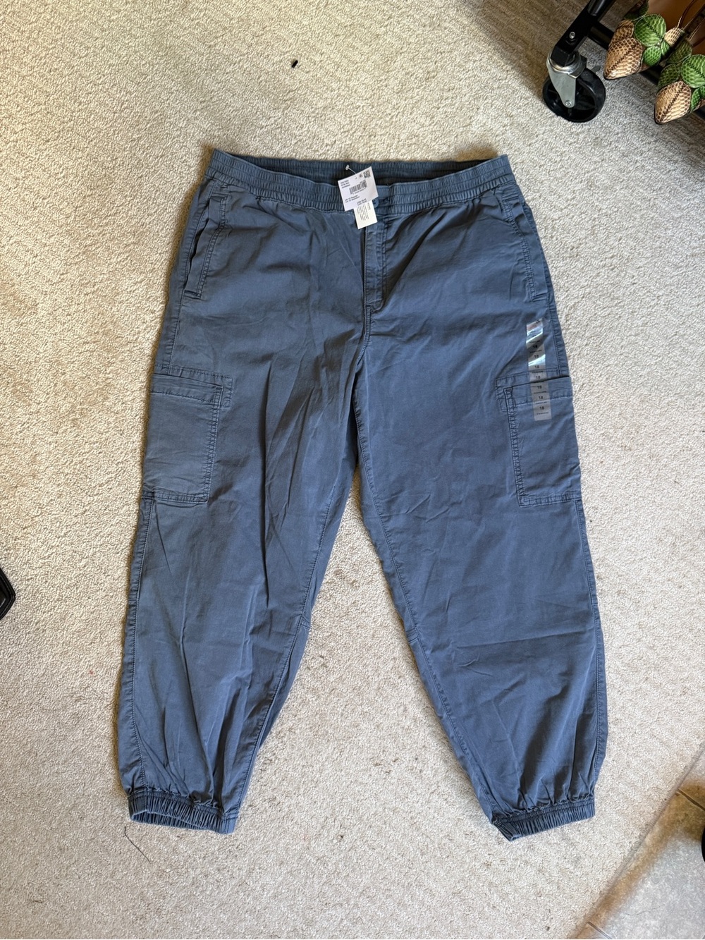American Eagle Outfitters Slate Blue Cargo Jogger Pants